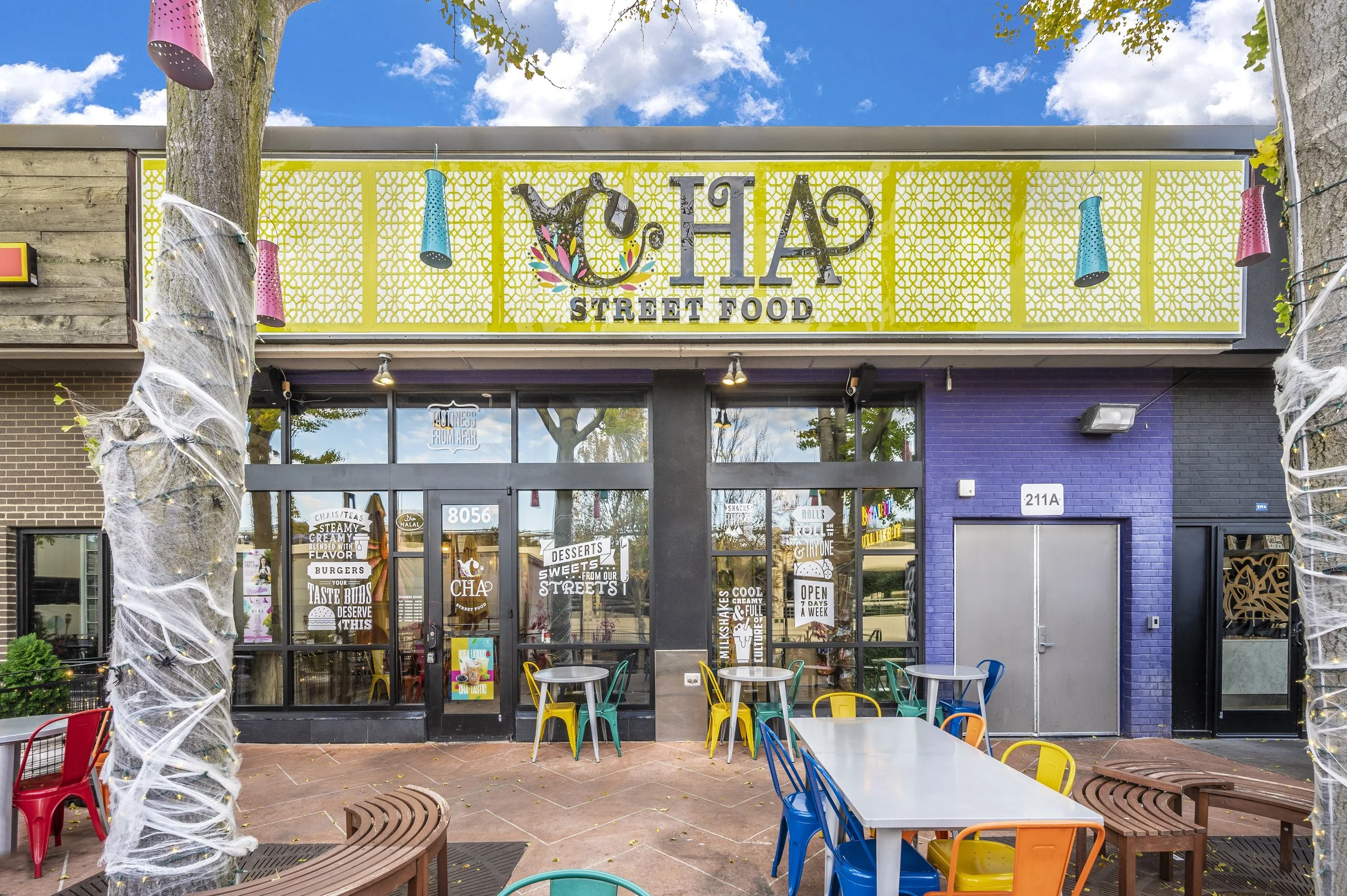 CHA Street Food hospitality build-out Tysons VA by Skyward Construction Group