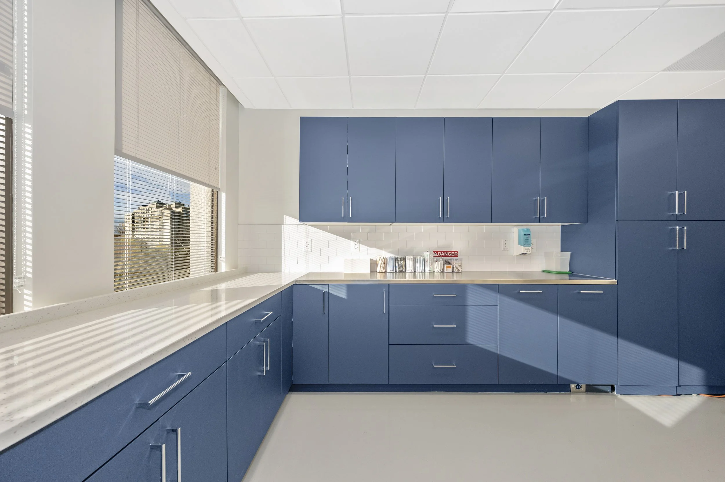 Custom millwork detail medical office Chevy Chase MD