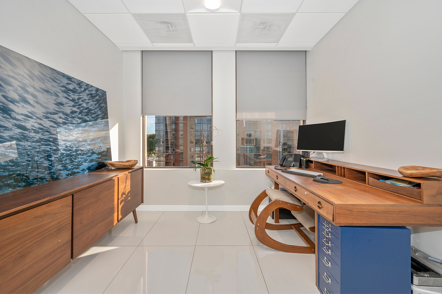 Medical office finishes and lighting Chevy Chase MD renovation