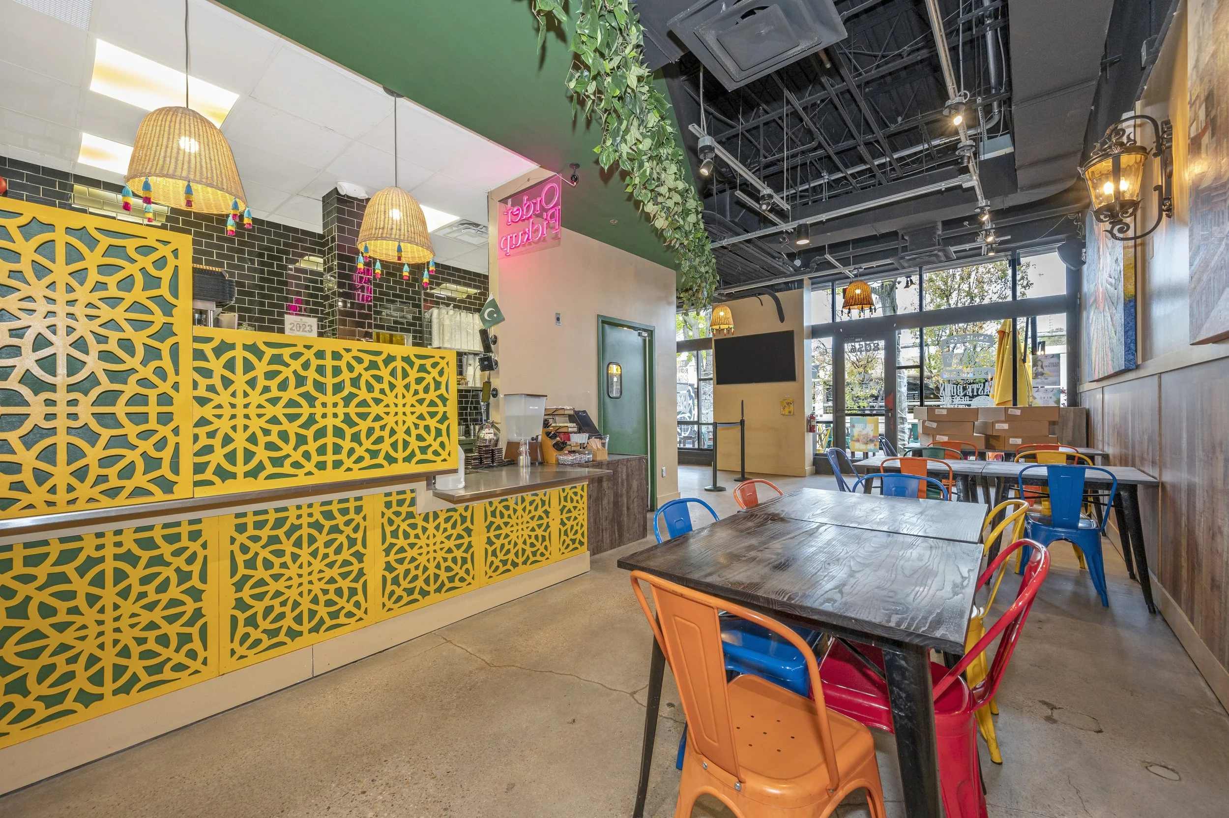 CHA Street Food Tysons Corner accent lighting and design elements