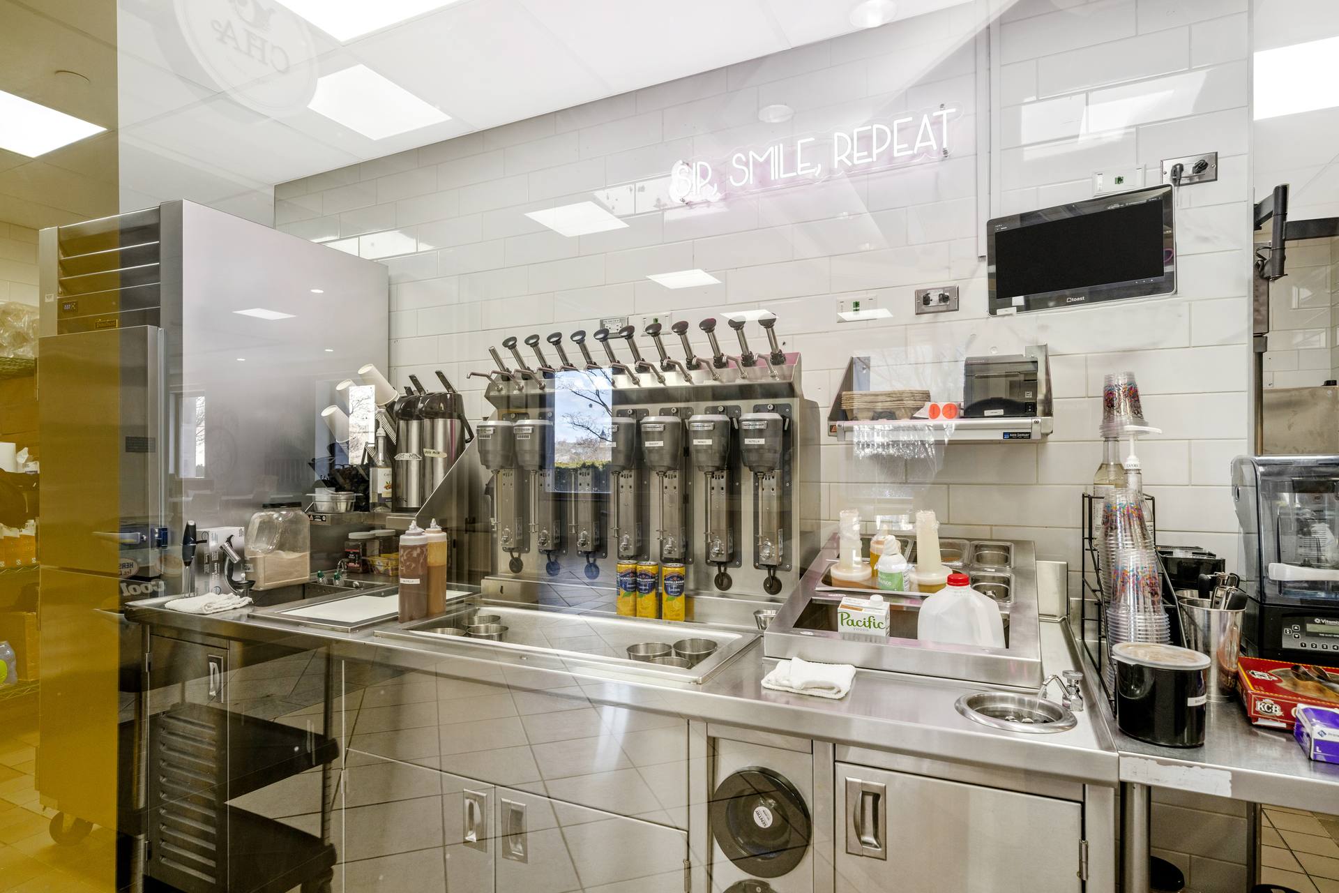 CHA Street Food custom millwork and seating Rayburn Building